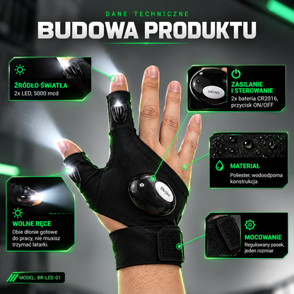 LITGRIP™ Rękawice LED